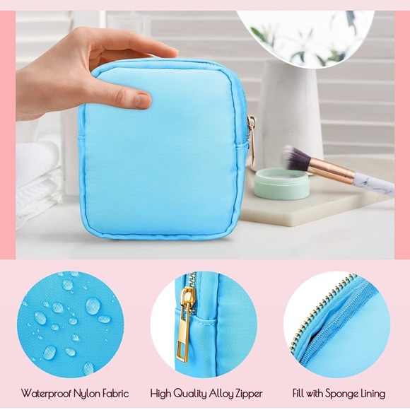 NWT Blue Nylon Mini Pouch - Picture 2 of 6